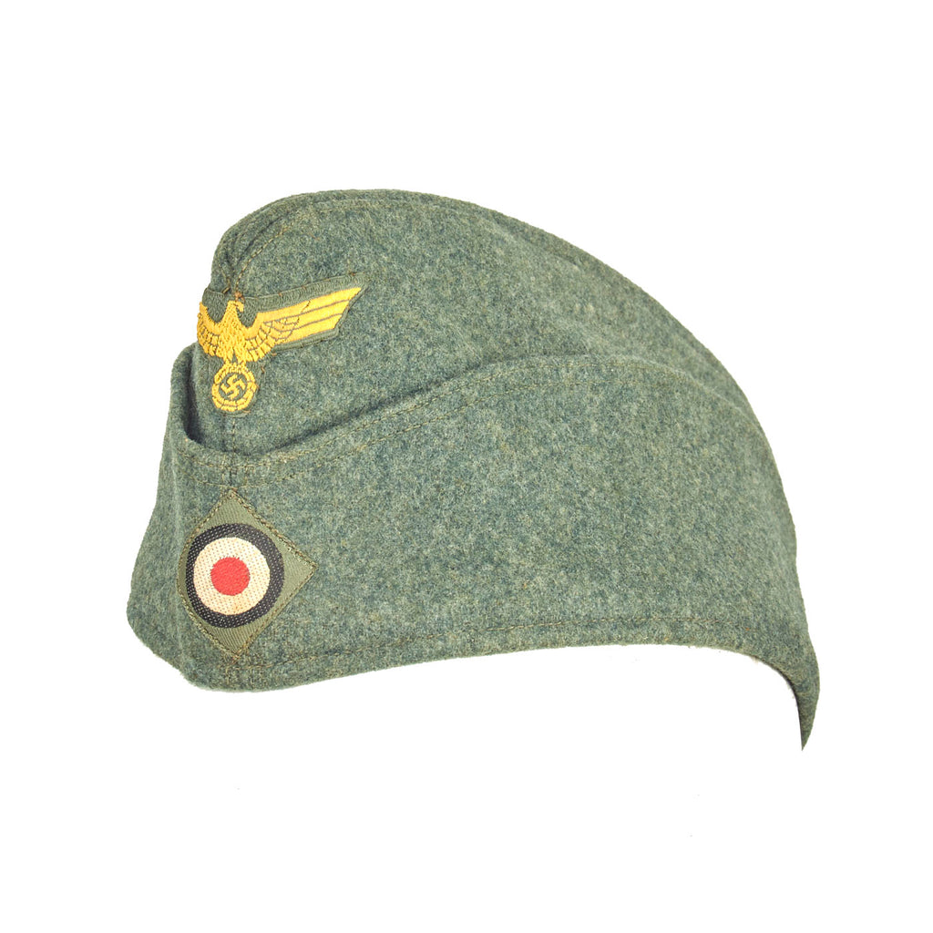 Original German WWII Kriegsmarine Coastal Artillery M38 Overseas Wool Cap - Küstenartillerie Original Items