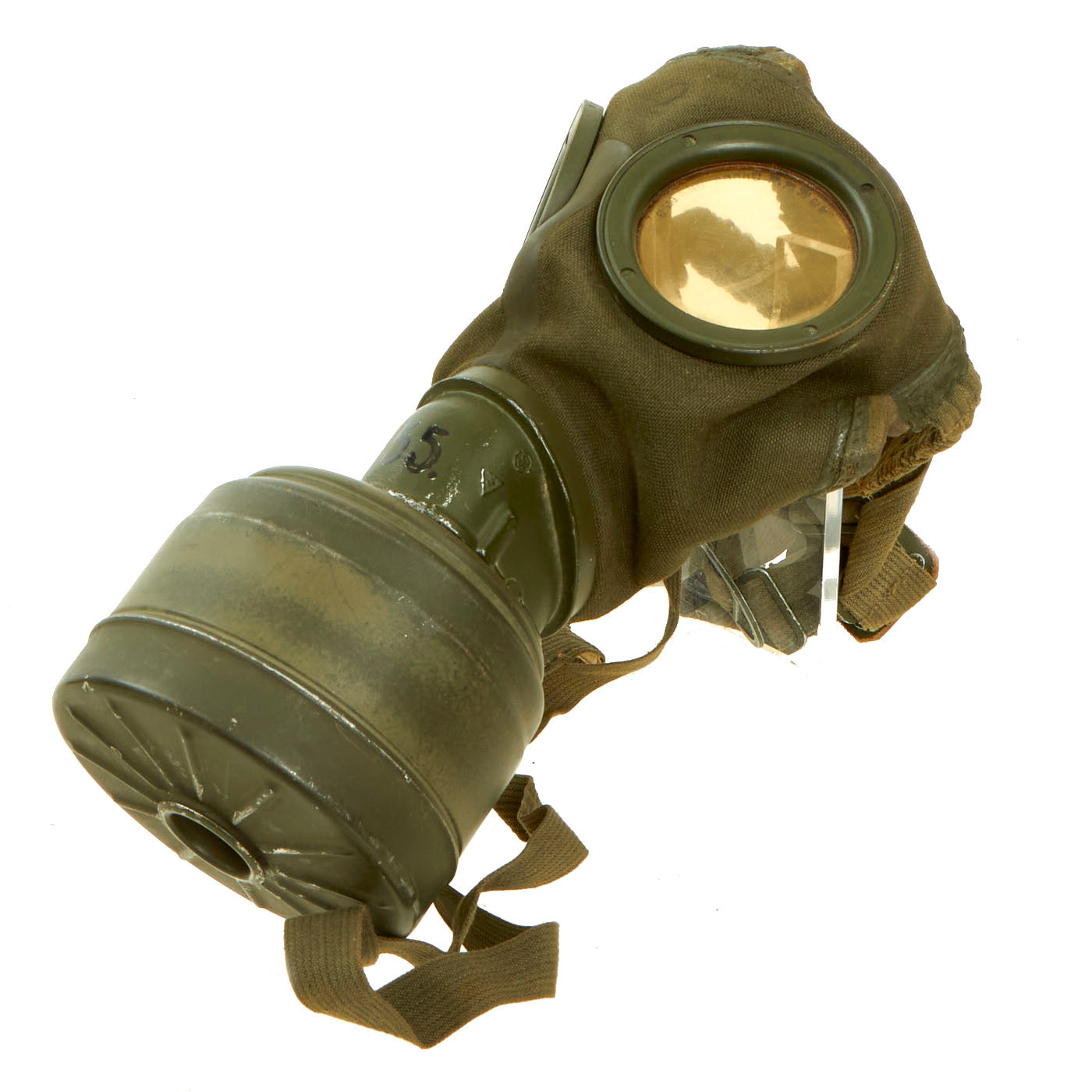 Original German WWII Named M30 2nd Model Size 2 Gas Mask with Fe 42 Fi ...