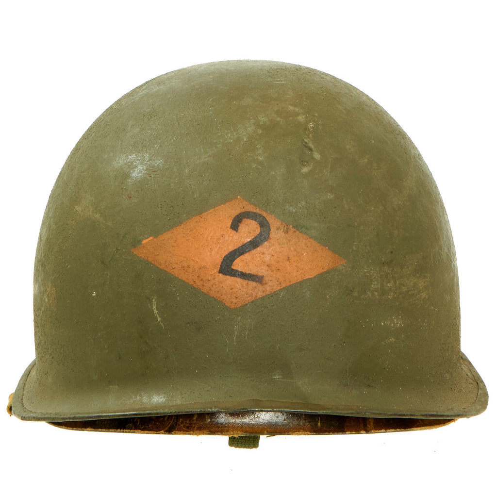 Original Film Prop US WWII Saving Private Ryan 2nd Ranger Battalion M1 Helmet With Original Liner - U.S. SPR Marked Original Items