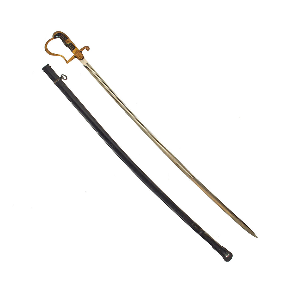 Original German WWII Army Officer Dove Head Sword by E. Pack & Söhne of Solingen with Steel Scabbard Original Items