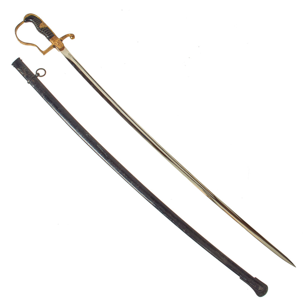 Original German WWII Army Officer Dove Head Sword by F. W. Höller of Solingen with Steel Scabbard Original Items