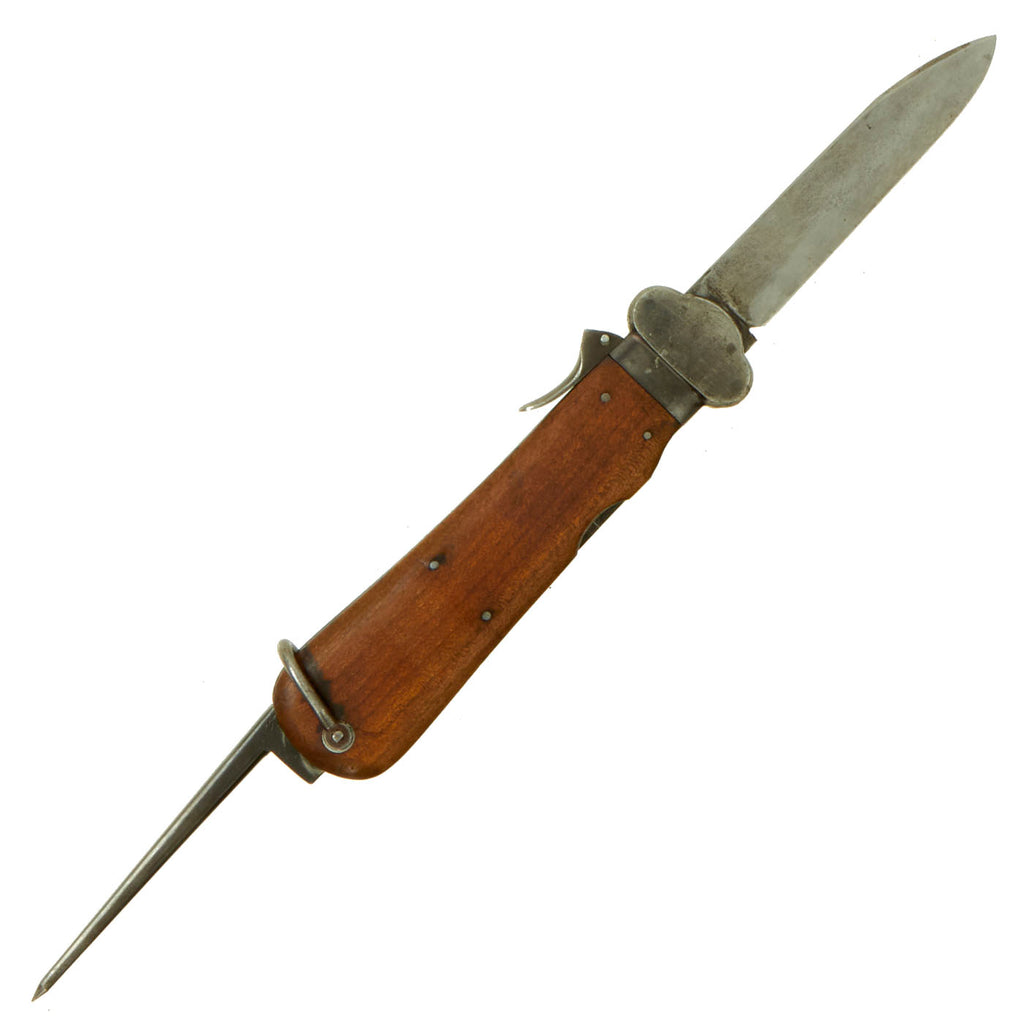 Original German WWII Luftwaffe Take Down Fallschirmjäger Gravity Knife with Solingen RB Number Original Items
