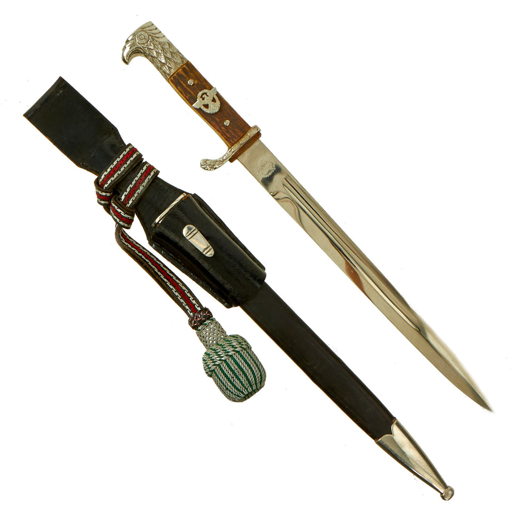 Original German WWII Metropolitan Police Short Dress Bayonet by Militärwarenhaus Dürbeck with Frog & Troddel Original Items