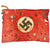 Original German WWII USGI Bring Back Worn NSDAP National Flag with Approx. 40 Attached Tinnies - 17" x 26" Original Items