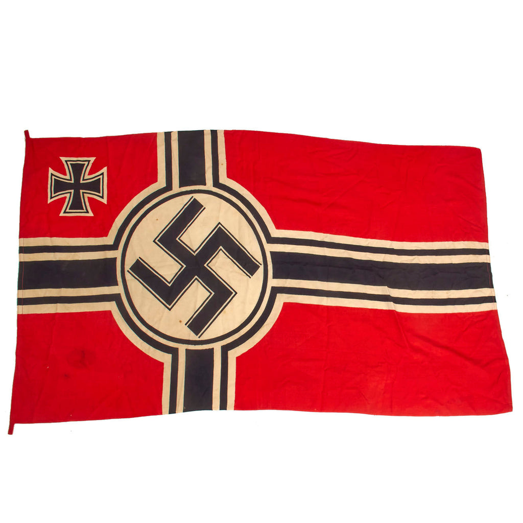 Original German WWII 80cm x 135cm Battle Flag for Indoor Headquarters Use - Reichskriegsflagge Original Items