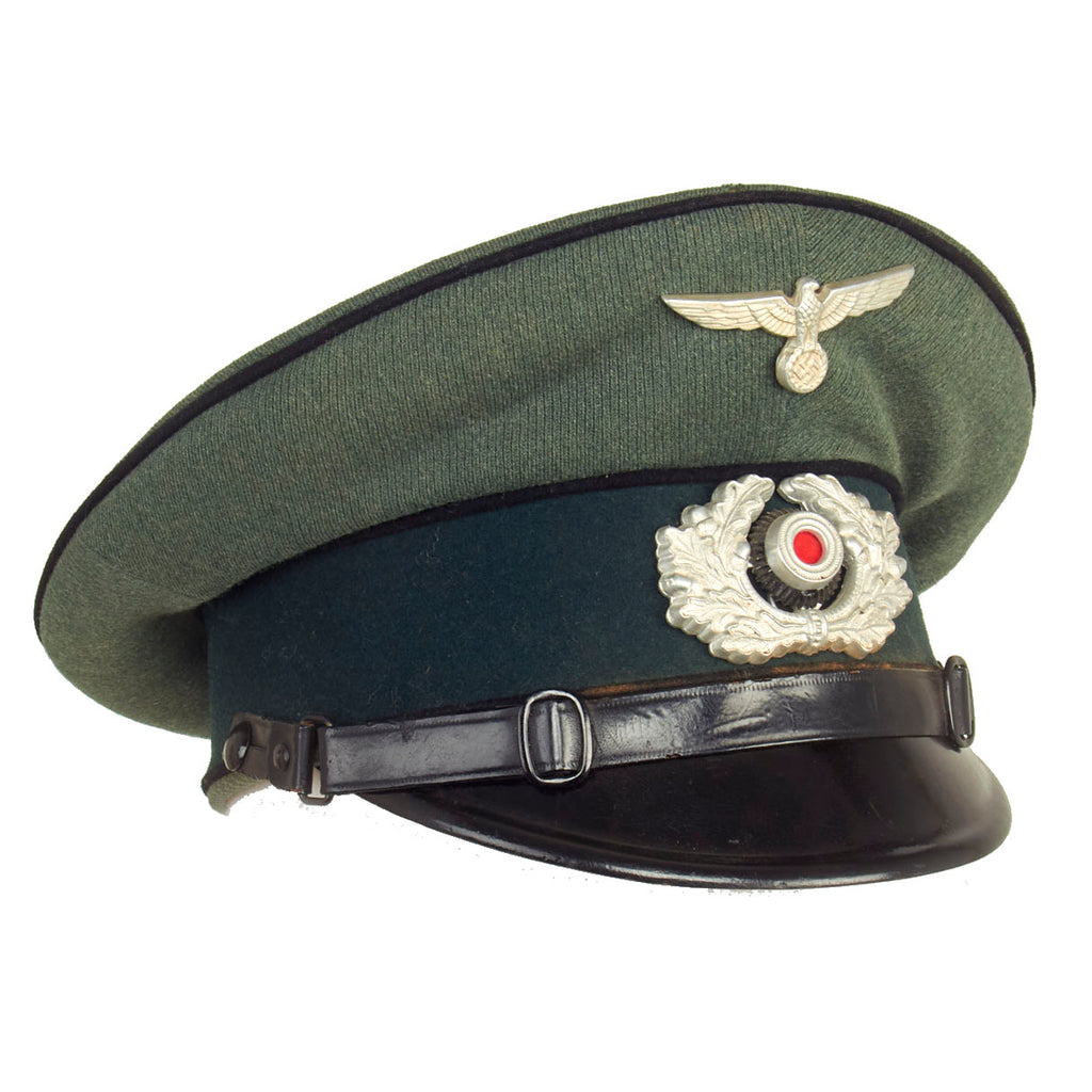 DRAFT Original German WWII Army Heer EM/NCO Pioneer Engineer Schirmmütze Visor Cap Original Items