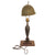 Original U.S. WWII Trench Art Lamp made with Japanese WWII Type 92 Helmet Shell & Type 100 81mm Mortar Round Original Items