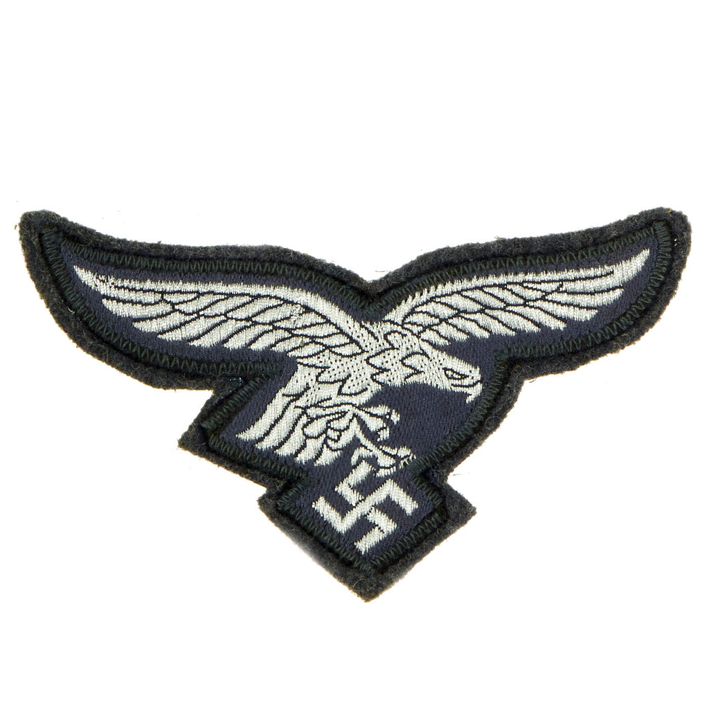 Original German WWII Luftwaffe Officer Uniform Flat Wire Embroidered Eagle Patch Insignia Original Items