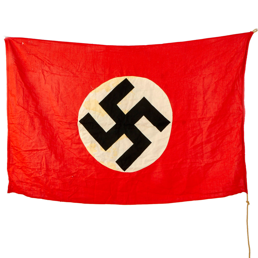 Original German WWII NSDAP Double Sided Flag by Arfelstedt & Hornung - 31" x 46" Original Items