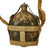 Original Japanese WWII Battle Damaged Aluminum Canteen Dated with Canvas Carrier Original Items