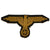 Original German WWII SS Afrika Korps M43 Cap Eagle BeVO Embroidered Insignia - Cut Out Original Items