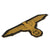 Original German WWII SS Afrika Korps M43 Cap Eagle BeVO Embroidered Insignia - Cut Out Original Items