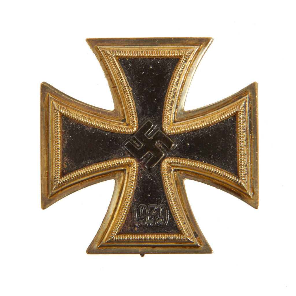Original German WWII Iron Cross First Class 1939 EKI with Vertical Pinback Original Items