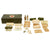 Original German WWII Verbandkasten Medic First Aid Set in Green Steel Chest with 1941 - 1945 Dated Contents Original Items