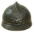 Original French WWI Issue Model 1915 Adrian Helmet in Horizon Blue with Artillery RF Badge and Early First Pattern Liner Original Items