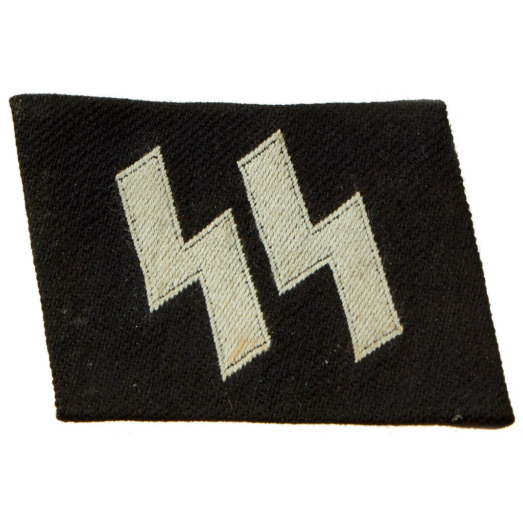 Original German WWII Unissued SS EM/NCO Double Sig Rune Collar Tab - Schutzstaffel Original Items