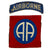 Original U.S. WWII British Made 82nd Airborne Division “All American” Shoulder Sleeve Insignia With Rocker - Uniform Removed Original Items