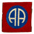 Original U.S. WWII British Made 82nd Airborne Division “All American” Shoulder Sleeve Insignia With Rocker - Uniform Removed Original Items