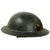 Original U.S. WWI M1917 28th Infantry Division Doughboy Helmet With Textured Paint Post War Repainted Black For USMC American Legion Use - Keystone Division Original Items