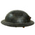 Original U.S. WWI M1917 28th Infantry Division Doughboy Helmet With Textured Paint Post War Repainted Black For USMC American Legion Use - Keystone Division Original Items