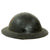 Original U.S. WWI M1917 28th Infantry Division Doughboy Helmet With Textured Paint Post War Repainted Black For USMC American Legion Use - Keystone Division Original Items