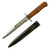 Original German WWII Wood Handle Nahkampfmesser Trench Fighting Knife with Steel Boot Scabbard Original Items