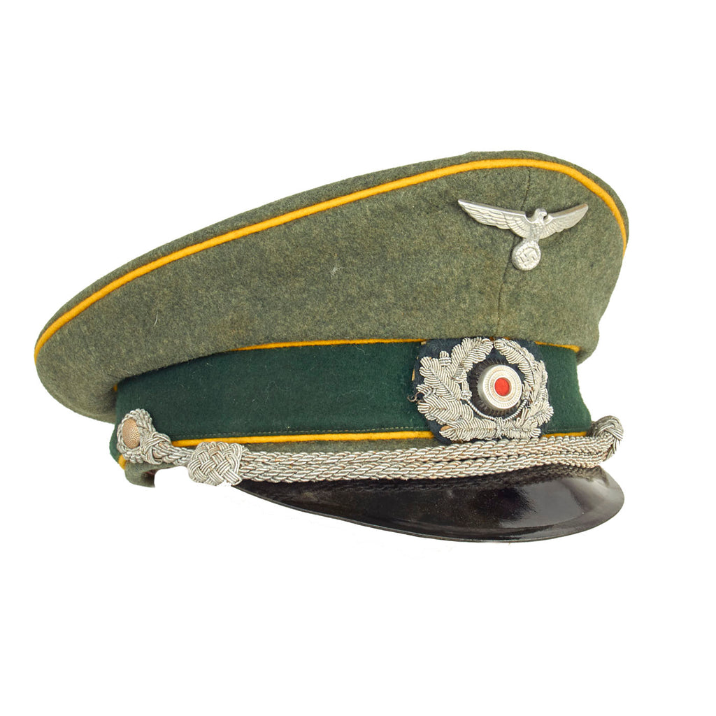 Original German WWII Army Heer Cavalry Officer Schirmmütze Visor Cap Original Items