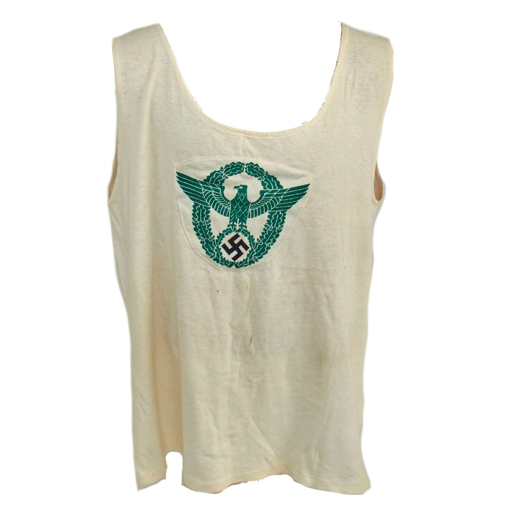Original German WWII Land Police M35 Sports Shirt - Landespolizei Original Items