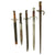Original Pre WWI to WWII Era Bayonet Collections Featuring WWII German and Japanese Bayonets All With Scabbards - 5 Items Original Items