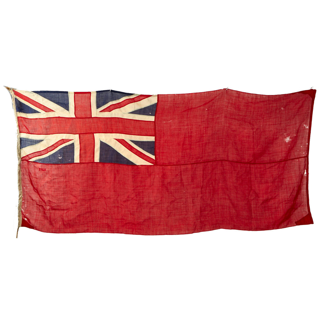 Original British WWII Era Post Union Act British Red Ensign Naval Flag - 90” x 41” Original Items
