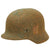 Original German WWII Battlefield Excavated M40 Double Decal SS Helmet Shell - size 64 Original Items