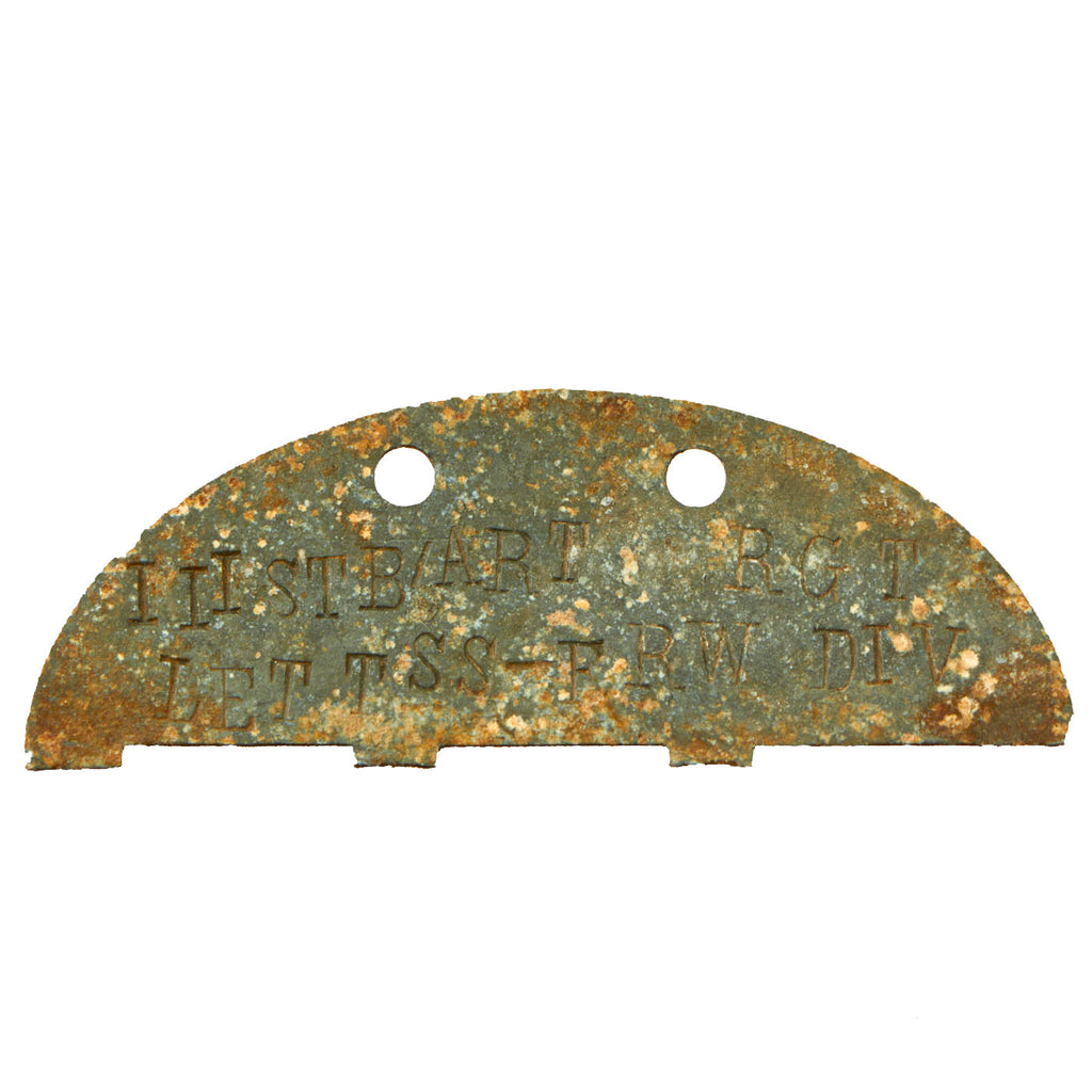 Original German WWII SS Identity Disc Dog Tag Half - Latvian SS Volunteer Force - No. 130 Original Items
