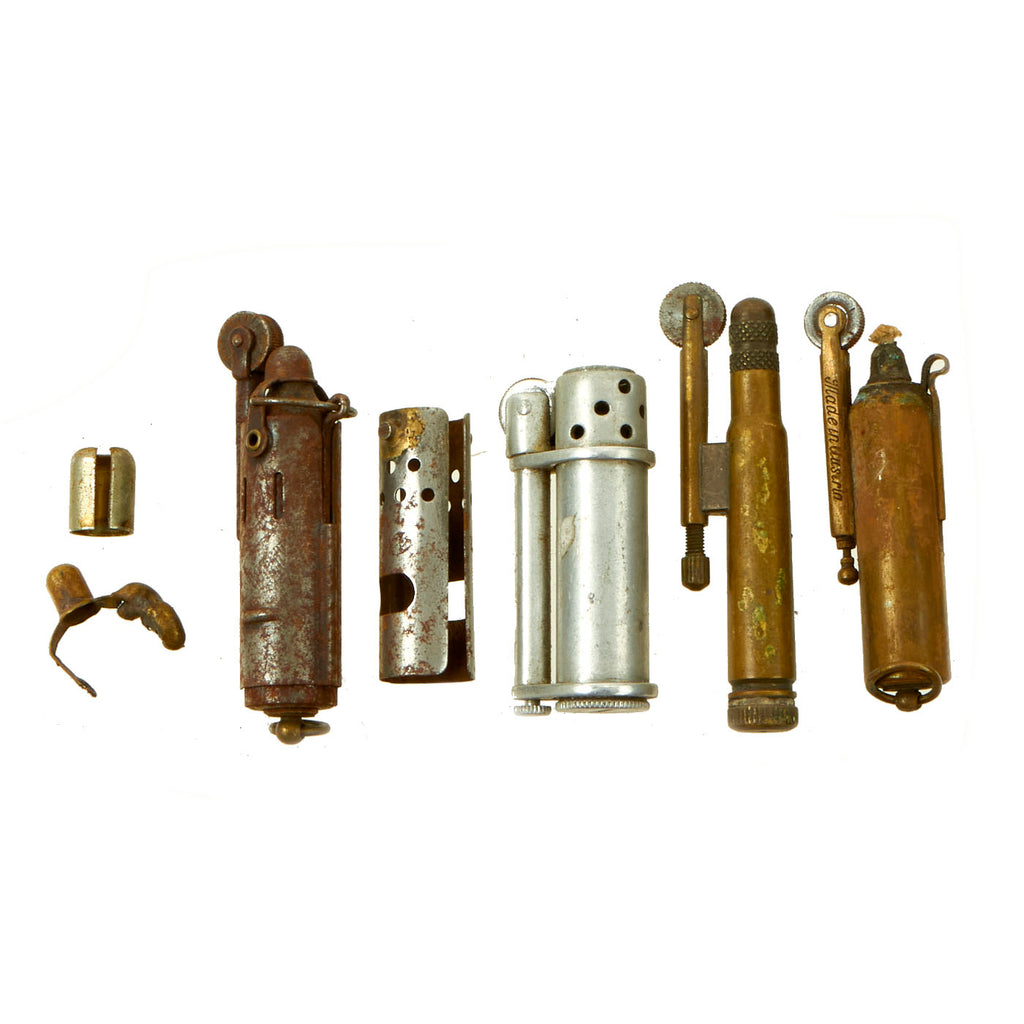Original U.S. WWII “Trench” Lighter Lot - 4 Items Original Items