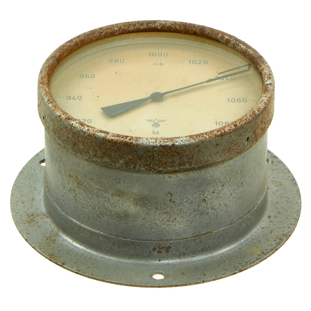 Original German WWII Kriegsmarine U-Boat Aneroid Barometer Original Items