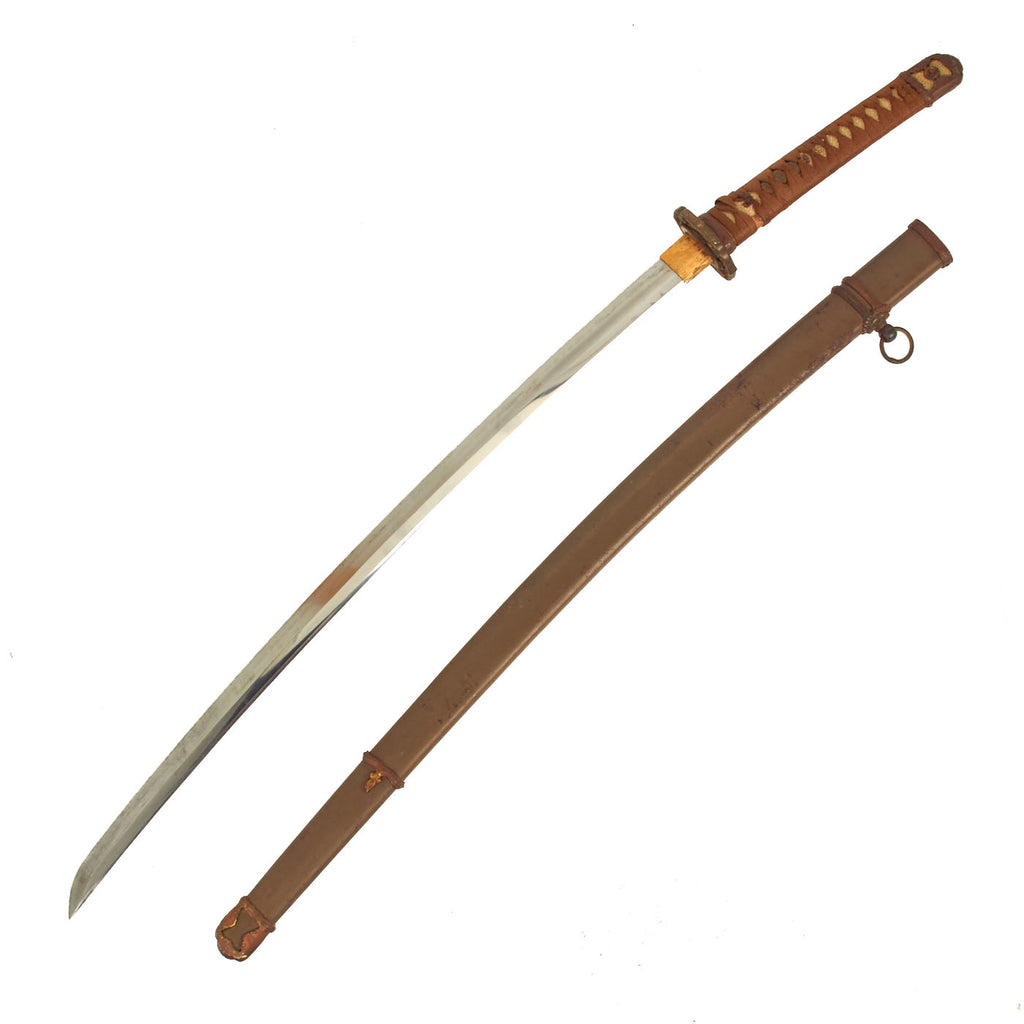 Original WWII Japanese Army Officer Type 98 Shin-Gunto Handmade Katana Sword by KANETAKA with Steel Scabbard Original Items