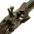 Original Ottoman Turkish Brass Mounted Flintlock Pistol with Silver & Gold Inlaid Barrel - Circa 1820 Original Items