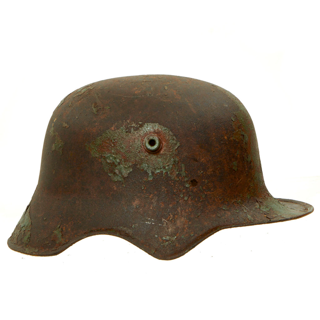 Original German WWII M18 Cut Out Helmet In Relic Condition Original Items