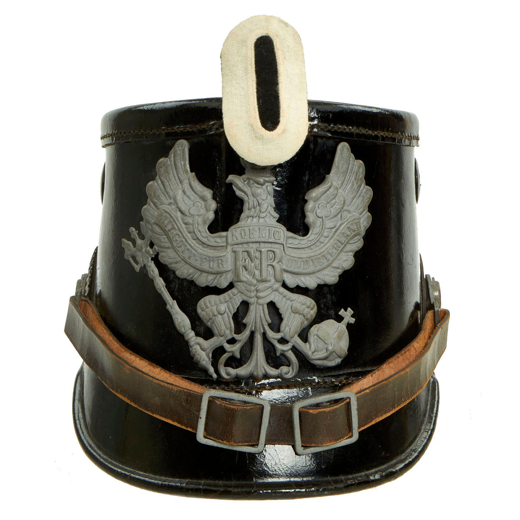 Original Imperial German WWI Prussian M1915 Jäger Enlisted Shako Leather Helmet Dated 1916 - Near Mint Original Items