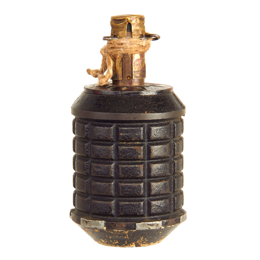 Original Japanese WWII Rare Transitional Type 91 Hand Fragmentation Grenade Dated 1941 - Inert Original Items