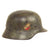 Original German WWII Service Worn Army Heer M35 Double Decal Helmet with 55cm Liner - ET62 Original Items
