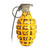 Original U.S. WWII Inert MkII Yellow Early War High Explosive Pineapple Grenade with M10A3 Fuze Original Items