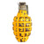 Original U.S. WWII Inert MkII Yellow Early War High Explosive Pineapple Grenade with M10A3 Fuze Original Items