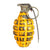 Original U.S. WWII Inert MkII Yellow Early War High Explosive Pineapple Grenade with M10A3 Fuze Original Items