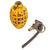Original U.S. WWII Inert MkII Yellow Early War High Explosive Pineapple Grenade with M10A3 Fuze Original Items