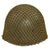 Original U.S. WWII M1 McCord Front Seam Fixed Bale Helmet with Net and Westinghouse Liner Original Items