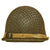 Original U.S. WWII M1 McCord Front Seam Fixed Bale Helmet with Net and Westinghouse Liner Original Items