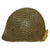 Original U.S. WWII M1 McCord Front Seam Fixed Bale Helmet with Net and Westinghouse Liner Original Items