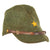 Original Japanese WWII Imperial Japanese Army Officer Green Wool Forage Cap with Kanji Ink Stamps Original Items