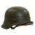 Original German WWII M42 Single Decal Army Heer Helmet with Worn 56cm Liner & Chinstrap - ET64 Original Items