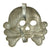 Original German WWII Set of Two Panzer "Danziger" Style "Death's Head" Collar Tab Emblems - Totenkopf Original Items